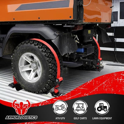2 Pack E-Track Ratchet Straps, 2" x 8' Heavy Duty Cargo Tie-Downs, 4400LBS Break Strength, Standard E Track Fitting Tie Down, Ultimate Heavy Duty E Track Cargo Strap System for Trailer, Truck - color: Red, size: E Track Straps ONLY