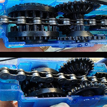 Bringsine Cycling Bicycle Chain Cleaner Easy Clean Bike Parts Cleaning Brush WasherTool Waterless Set Kit (3 Piece)