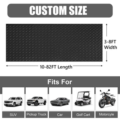 ALTRUISTIC Custom Size Garage Floor Mat 2.530mm Thickened Parking Mat,Non Slip PVC Floor Protector for Under Car,Golf Cart,Motorcycle Mat,Large SUVs,MPV, Pickup Truck,Water/Stain Resistant，Black - size: 4FT X 10FT