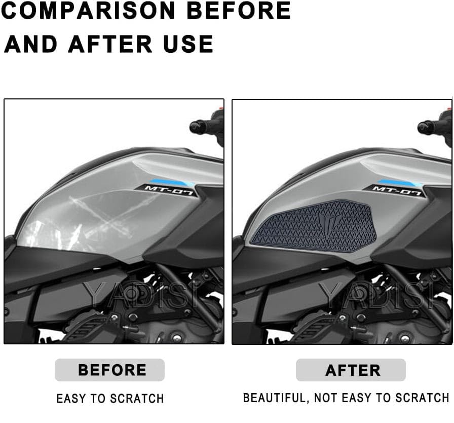 2025 MT07 New Motorcycle Tank Pad Protector For MT 07 MT-07 mt07 Sticker Decal Gas Knee Grip