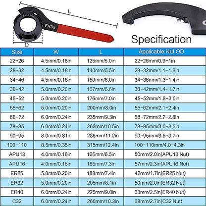 Mdvora 10pcs Coilover Spanner Wrench Set, for Suspension System and Shock Adjustment - color: 10pcs