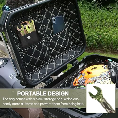 8PCS Motorcycle Repair Tool Kit, Includes Pliers, Double Head Spark Plug Socket, Screwdriver, Wrench, Spanner, Portable Motorcycle Maintenance Tools with Storage Bag, Universal Fit