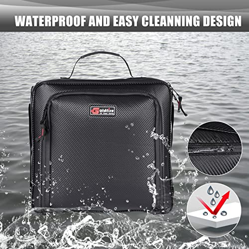 X3 Under Seat Storage Bag for Can-Am Maverick X3 2017-2025 | Large Capacity Tool Pouch Storage Bag Easy to Carry(RED PIPING) - color: RED PIPING