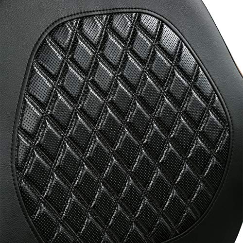 C.C. RIDER Black Diamond Sissy Bar - Wrap-around King Chopped Trunk Backrest Pad fit for Harley Touring Tour Trunk Road King FLHR Street Glide FLHX Road Glide FLTRX 2014-2024 - color: 04# Brown Passenger Backrest