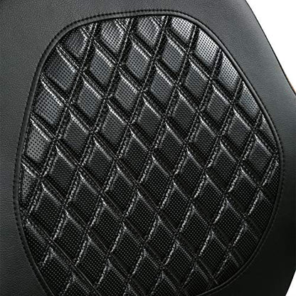 C.C. RIDER Black Diamond Sissy Bar - Wrap-around King Chopped Trunk Backrest Pad fit for Harley Touring Tour Trunk Road King FLHR Street Glide FLHX Road Glide FLTRX 2014-2024 - color: 04# Brown Passenger Backrest