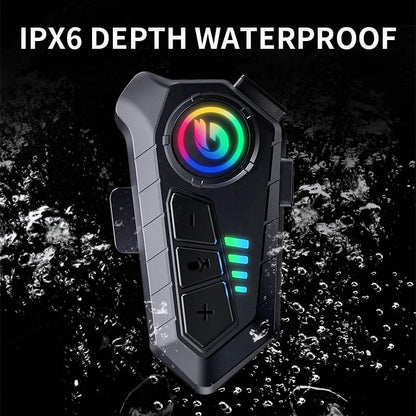 Motorcycle Helmet Bluetooth Speakers, Y10G Motorbike Headset Wireless 5.3 1000mAh with Hard Mic, Noise Cancellation, Stereo Sound, IPX6 Waterproof, Handsfree Earphones for Music Call Control