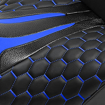 CC RIDER Driver Passenger Seat Hammock Gel Blue Hexagon Fit For Harley Touring 2009-2023 Street Glide Road Glide Road King Electra Glide and 2009-2021 Tri Glide - color: 23# Gel Blue