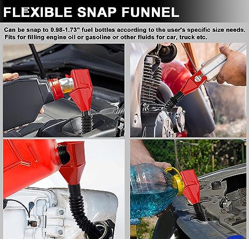 9pcs Oil Filter Wrench Set, 9" and 12" Oil Filter Pliers with Oil Snap Funnel for Automotive Oil Change, Adjustable Oil Filter Removal Tool From 1-3/4" to 6"
