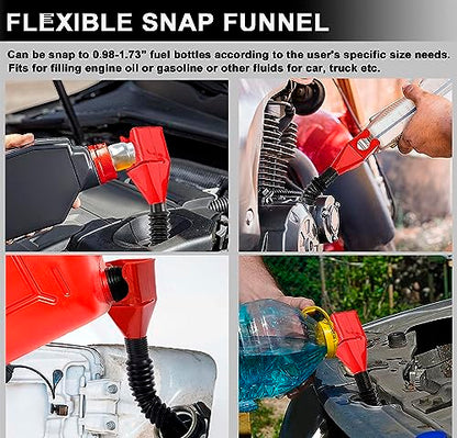 9pcs Oil Filter Wrench Set, 9" and 12" Oil Filter Pliers with Oil Snap Funnel for Automotive Oil Change, Adjustable Oil Filter Removal Tool From 1-3/4" to 6"