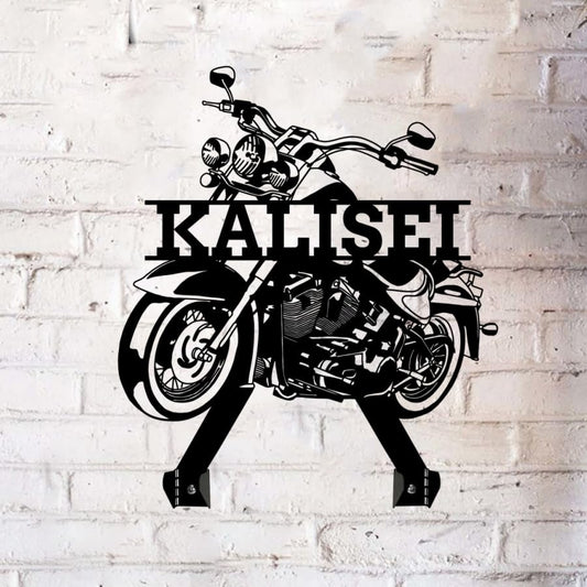 Custom Metal Motorcycle Helmet Rack Wall Hanger Personalized Bike Helmet Holder Wall Art Motorbike Hanging Coats Rider Jacket Holder Motorcycle Lover Gift for Men Clothes Hook Home Decor - color: Helmet Holder-09