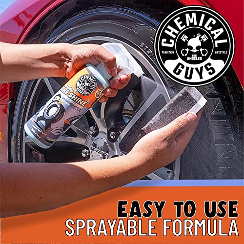 Chemical Guys Tire Kicker Sprayable Extra Glossy Tire Shine Spray, Dry-to-Touch Dressing - Restores Wet Look to Rubber, Vinyl, and Plastic, Safe for Cars, Trucks, Motorcycles, RVs, and More - 16 oz - size: 16 Fl Oz (Pack of 1), style: Only