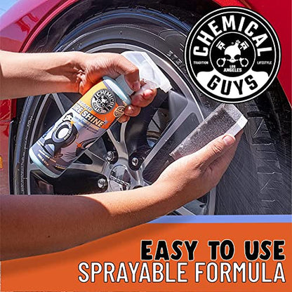 Chemical Guys Tire Kicker Sprayable Extra Glossy Tire Shine Spray, Dry-to-Touch Dressing - Restores Wet Look to Rubber, Vinyl, and Plastic, Safe for Cars, Trucks, Motorcycles, RVs, and More - 16 oz - size: 16 Fl Oz (Pack of 1), style: Only