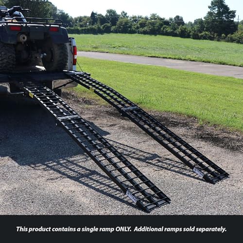 Titan Ramps 10' Portable Motorcycle Loading Ramp Extra-Wide Heavy-Duty Foldable Arched 800 lb. Capacity for Pickup Trucks - size: 10 ft, 1 pack