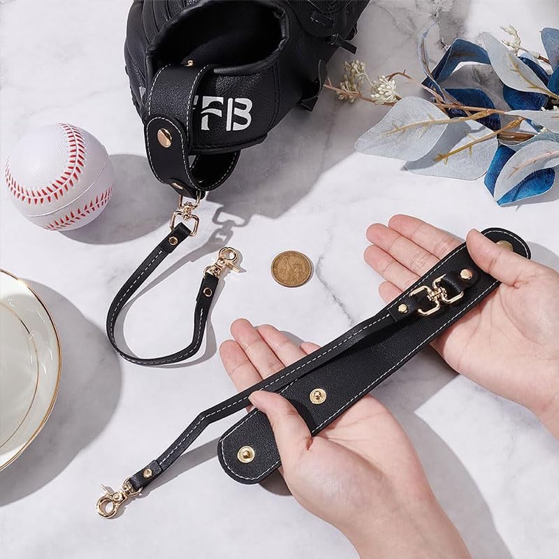 Multifunctional Travel Clip Scarf, Gloves and Hat Hook, Leather Lanyard, Adjustable Strap and Lobster Claw Clip for Bag Keys Accessories, Home Office Travel Organizer, Black - color: Black