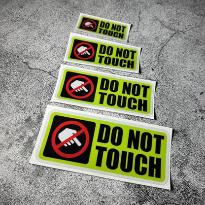 Warning DO NOT Touch Graphic Car Stickers Auto Winodow Tape Machine Workshop Caution Decals (4, D Green) - color: D Green