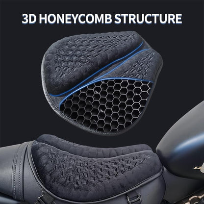 Feiteplus Gel Breathable Honeycomb Seat Cushion Velvet Cover 3D Honeycomb Structure Tailbone Pain Relief Egg Seat Cushion Winter Seat Cushions for Long Rides