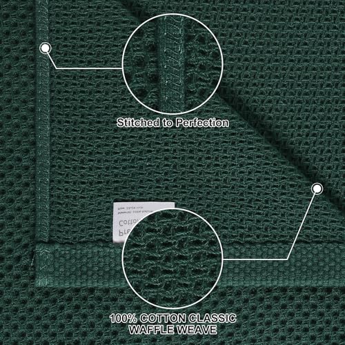 Homaxy 100% Cotton Kitchen Towels and Dishcloths Set, 12 x 12 Inches and 13 x 28 Inches, Set of 10 Bulk Kitchen Towels Set, Ultra Soft Absorbent Dish Cloths for Washing Dishes, Blackish Green - color: Blackish Green, style: 10-Piece Set