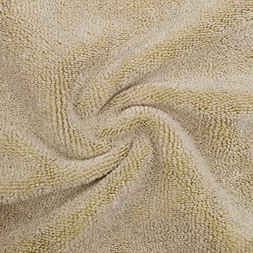 POLYTE Professional Microfiber Cleaning Cloth, 14 x 14 in, Blue, Camel, Gray (12 Pack)