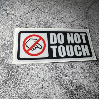Warning DO NOT Touch Graphic Car Stickers Auto Winodow Tape Machine Workshop Caution Decals (4, C Black) - color: C Black