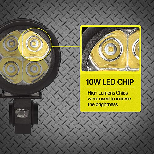 LED Spotlight with Wiring Harness Kit-2Pack,3Inch LED Spot Light for Trucks Atv Utv Motorcycle Fog ligths (80W Spot - Round 3inch)