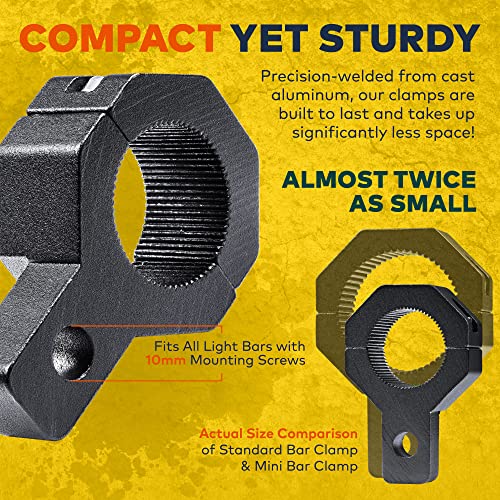 LAMPHUS Off-Road ATV UTV Light Bar Mount Mounting Bracket Mini Bar Clamp Kit [0.75"/1"/1.25" Inch] [Vertical Bar] [Aluminium] Bull Bar UTV Roll Bar Clamp Tube Roll Cage Clamps Mount for ATV UTV - size: 1 Pack, style: Vertical Bar