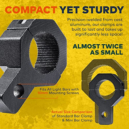 LAMPHUS Off-Road ATV UTV Light Bar Mount Mounting Bracket Mini Bar Clamp Kit [0.75"/1"/1.25" Inch] [Vertical Bar] [Aluminium] Bull Bar UTV Roll Bar Clamp Tube Roll Cage Clamps Mount for ATV UTV - size: 1 Pack, style: Vertical Bar