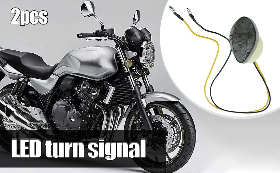 2 Pcs Motorcycle Led Flush Mount Front Turn Signal Light Replacement for Honda CBR600RR CBR1000RR 2004 2005 2006 2007 CBR 600 F4 F4i CBR900 CBR919