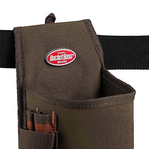 Bucket Boss Fastener Tool Pouch with FlapFit in Brown, 54160, Green - size: (Pack of 6)