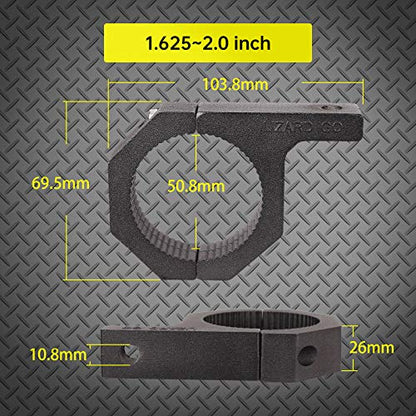 Tube Clamps - Pack of 4,Horizontal Bar Clamp 1.625 inch,1.75 inch,1.875 inch,2.0 inch,Roll Bar Clamp for LED Light Bar,Cube Lights,ATVs Whips (1.625~2.0" Clamps) - size: 1.625~2.0" Clamps