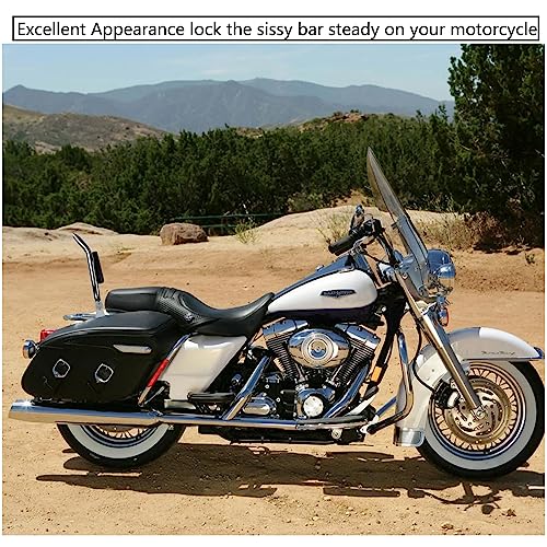 1997-2008 Detachable Sissy Bar Backrest Passenger Back Rest Pad for Harley Touring Road Glide Road King CVO Street Glide Electra Glide (22" Tall Chrome) - color: Chrome, size: 1997-2008
