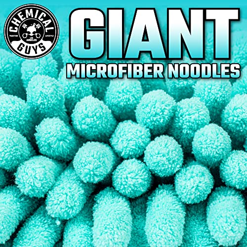 Chemical Guys Teal X-Large Noodles Mitt 2 Pack - Ultra Plush Scratch-Free Wash Mitt with Maximum Foam Coverage for All Vehicle Surfaces (MIC51302)