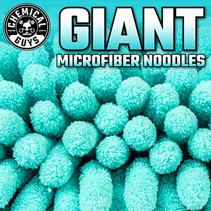 Chemical Guys Teal X-Large Noodles Mitt 2 Pack - Ultra Plush Scratch-Free Wash Mitt with Maximum Foam Coverage for All Vehicle Surfaces (MIC51302)
