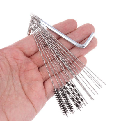 1 Set Cleaner Tools Carburetor Carbon Dirt Jet Remove Cleaning Needles Brushes for Automobile Motorcycle ATV Welder Carb Chainsaw - size: MediumC