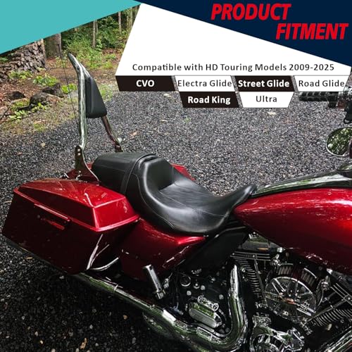 YHMOTO Detachable Sissy Bar Passenger Backrest 22" Inch Rear Pad Fit for Harley Touring Models 2009-2025 Road King Ultra CVO Limited Street Glide Road Glide Electra Glide (Chrome) - color: Chrome Sissy Bar