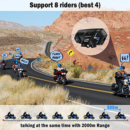 Fodsports Save $50 on 3 Pack M1-S PRO Motorcycle Bluetooth Headset Up to 8 Riders Helmet Intercom with Usable While Charge Universal Connection with Other Brands Motorcycle Bluetooth Intercom