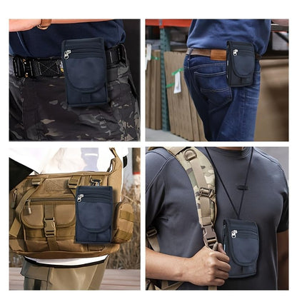 4.3in Small Tool Pouch with Belt Clip,Tool Belt Pouches Electrician Mini Organizer Pocket Attachment Men's Multi-Purpose Tools Kit Straps for Hiking, Camping, and Outdoor Activities, Camping Gear