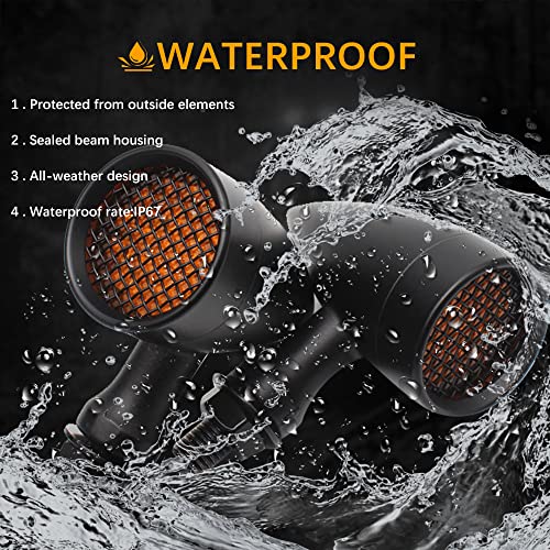 DREAMIZER 4pcs LED Motorcycle Amber Red Front Rear Brake Turn Signal Light Blinker Driving Tail Light Compatible With Sportster 883 Street bike Dirt bike Cruiser and chopper - color: Black