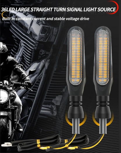Motorcycle Indicators High Brightness Sequential Flowing Turn Signal Lights For DC12V Motorbike Scooter Off Road (Pack of 2) - size: 4.2Inch (Pack of 2PCS)