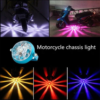 New Colorful Flash Motorcycle Electric Truck Chassis Lights LED Lights Rear Taillights Anti-Fog Lights Brake Lights Warning Lights (RED) - color: RED