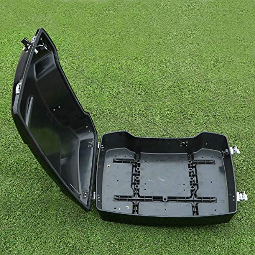 TCT-MOTORPARTS Razor Luggage Tour Trunk Luggage Tail Box W/Latch Key Fits for Harley Touring 2009-2013 Electra Glide Ultra Limited - color: Vivid Black