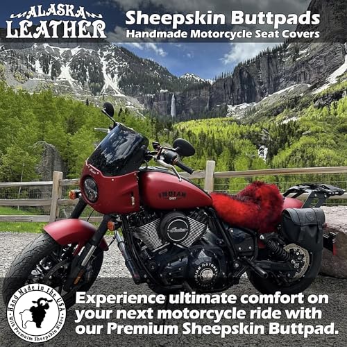 Large Sheepskin Buttpad® - Motorcycle Seat Pad (Long Hair Twilight)