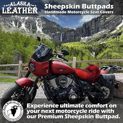 Medium Sheepskin Buttpad® - Motorcycle Seat Pad (Black Sheared)