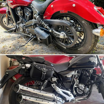 Motorcycle Saddle Bags Side Bags - Saddlebags Softail Pvc Leather,Waterproof, Side Tool Bag, Universal Storage Tool Bag for Motorbike (right Side) - style: Right1