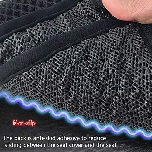 SaferCCTV Motorcycle Seat Cushion Pad, 3D Honeycomb Breathable Seat Cover, Large Size Air Cooling Mesh Seat Pad and Reduces Pressure for Long Ride