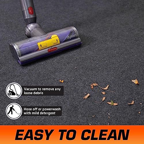 Armor All Garage Floor Runner Mat, (216" x 30"), Protects Surfaces, Transforms Garage, Absorbent, Waterproof, Durable, Trimmable (USA Made) (Charcoal) - size: 2'6" x 18' (Rectangular)