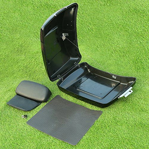 TCT-MOTORPARTS Razor Trunk Backrest Metal Base w/Solo Luggage Mounting Rack Fit for 2020-2025 Harley Low Rider FXLRS FXLRST - color: Style #1