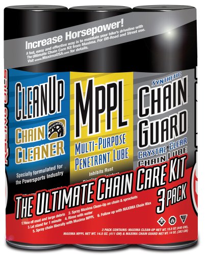 Maxima Syn Chain Guard Ultimate Chain Care Combo Kit 3-Pack Aerosol - style: Pack of 3