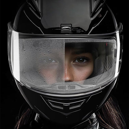 4Pcs Helmet Visor Anti-Fog Film & Rainproof Film for Scorpion EXO EXO-AT960 AT960 Carbon 2023-2025, Clear Anti Fog Insert for Helmets Prevents Fogging and Water Drops Clear View,B - size: B