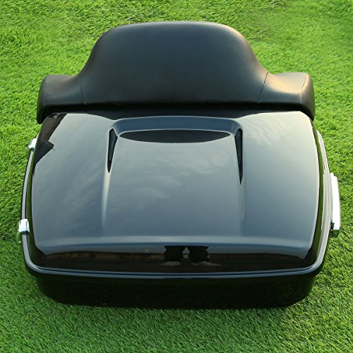 XFMT Chopped Trunk + Backrest Pad For Harley Davidson Touring 2014-2024 - color: Chopped Trunk&Around Pad