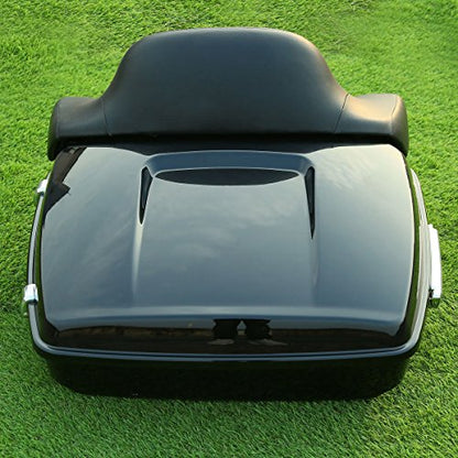 XFMT Chopped Trunk + Backrest Pad For Harley Davidson Touring 2014-2024 - color: Chopped Trunk&Around Pad